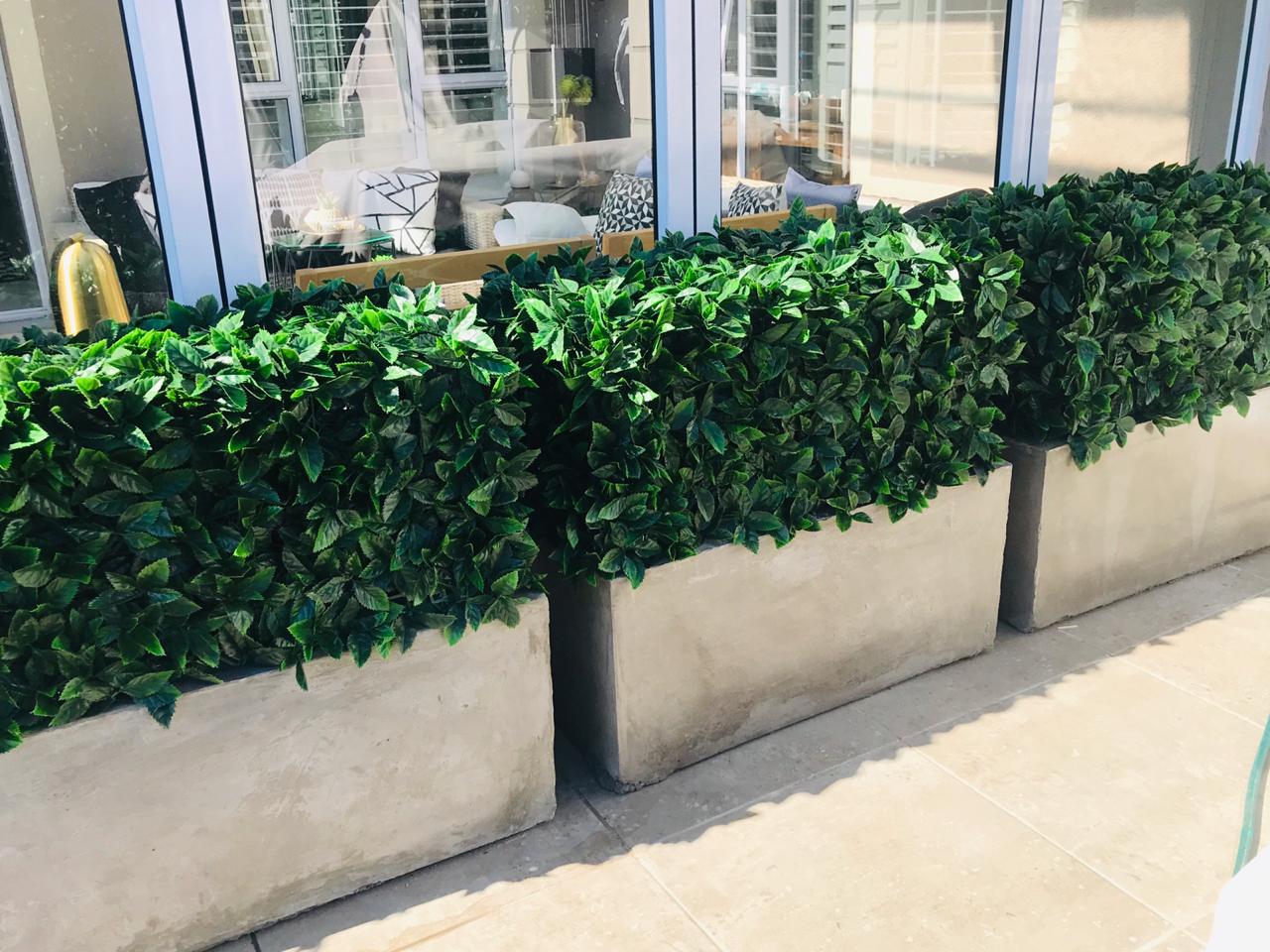 Photinia Green Artificial Hedge 1m x 1m